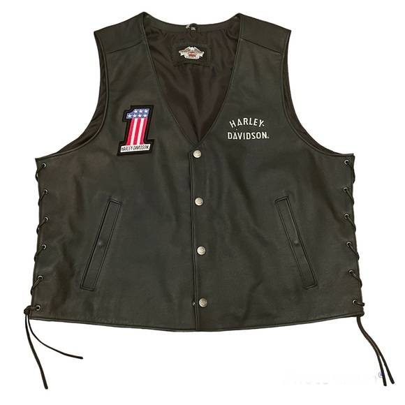 HarleyDavidson Jackets & Coats Harleydavidson Mens Leather Motorcycle Vest Xxl Poshmark